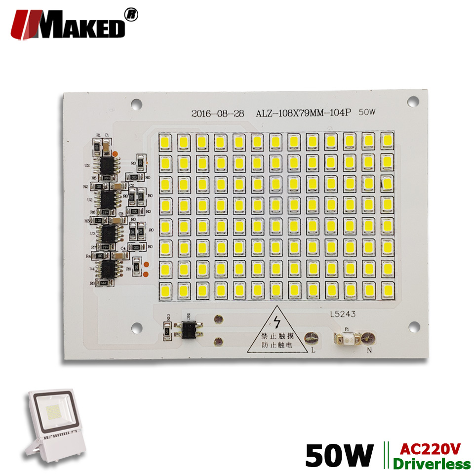 AC220V LED PCB 50W 108x78mm 4500lm LED   ..